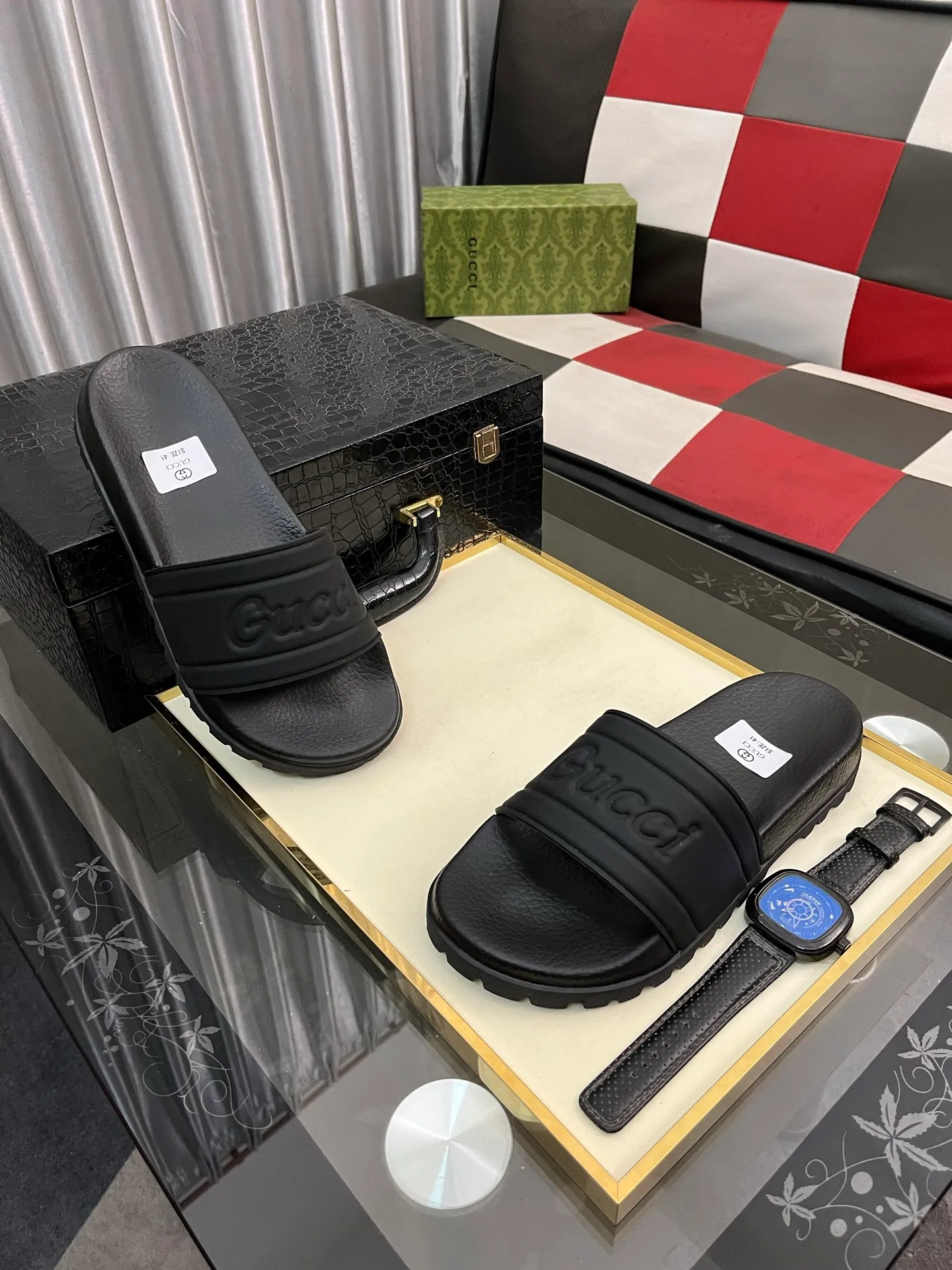 Men's men's shoes💰260⌚️⌚️ＧＵＣＣＩ.Gucci.Official website 1:1 popular slippers hot sale! Original original material 🩴 SIZE: 38-46 (45.46 non-refundable)